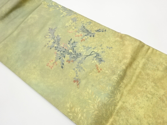 JAPANESE NAGOYA OBI / WOVEN LEAVES